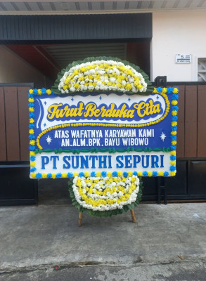 Papan Bunga Duka di Kebayoran Baru