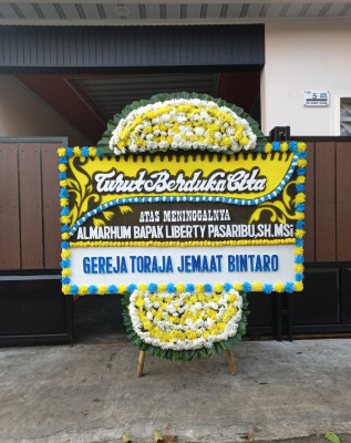 Papan Bunga Duka di Kebayoran Baru